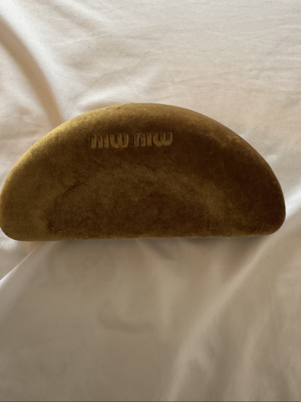 Miu Miu Olive Velvet Sunglasses Case